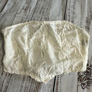 NWOT off white summer strapless crop top